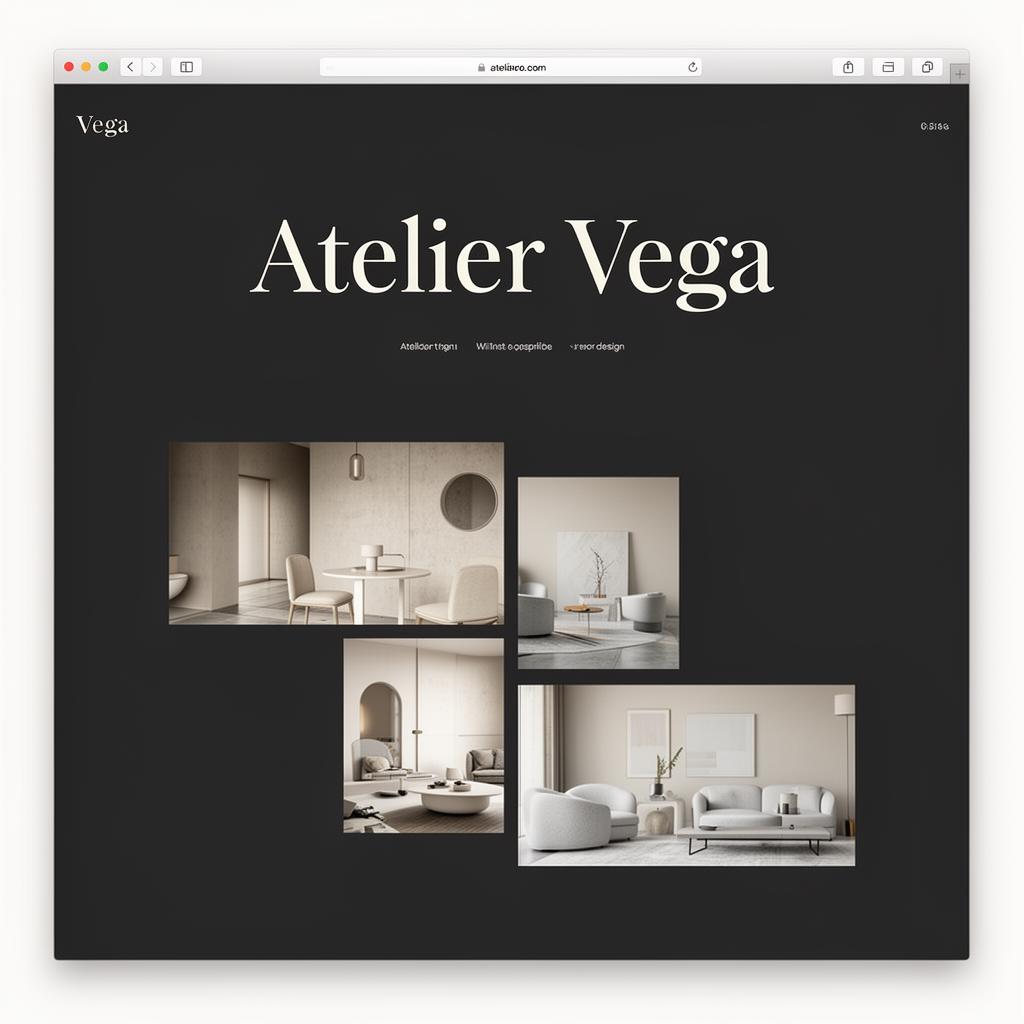 Mockup Atelier Vega: Rediseño de web existente